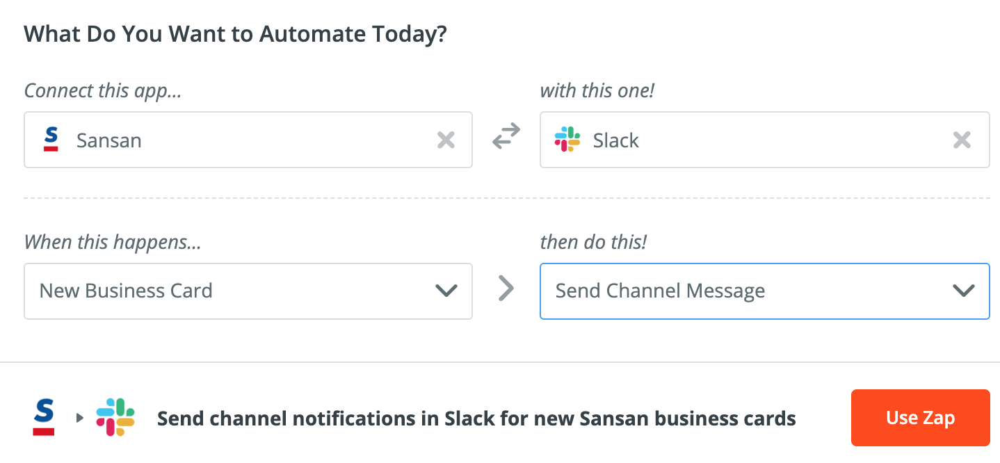 Sansanで名刺を取り込んだらslackで社内共有する Zapier利用 エクスチュア株式会社ブログ